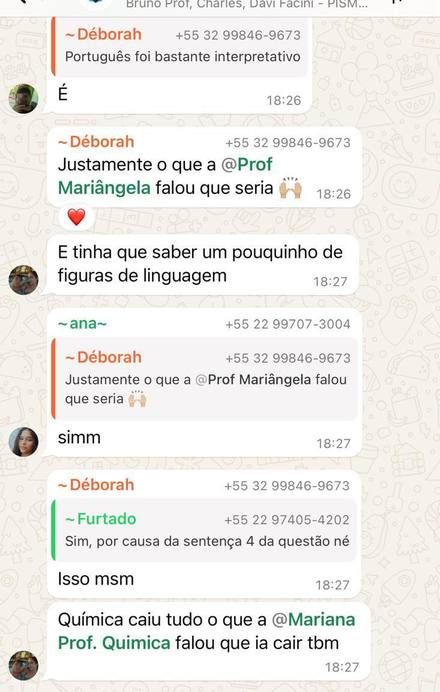 Print de conversa no WhatsApp: aluno agradece a Escola Online